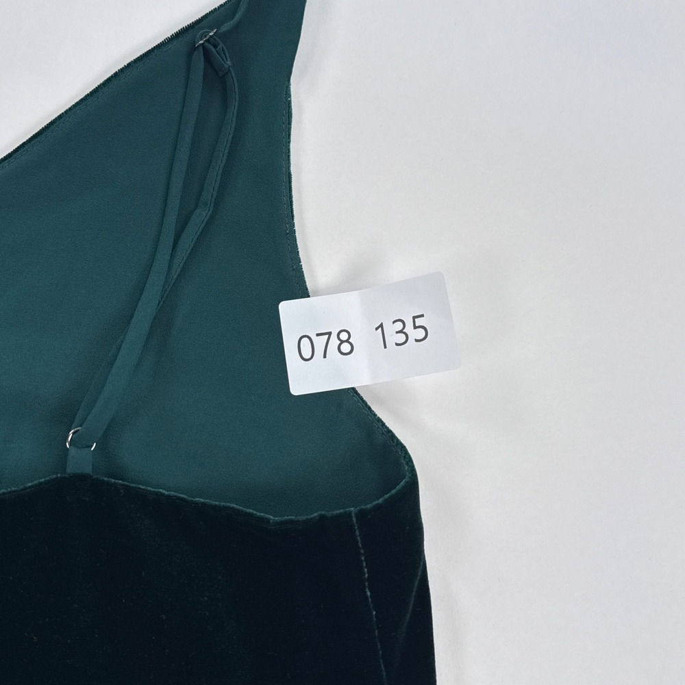 L'AGENCE Womens Cami S Green Jane Silk Velvet Tank Top Luxe Minimalist Night Out - Picture 10 of 10